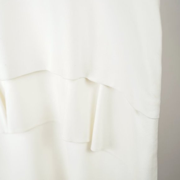 CHLOÉ Off White Tiered Crepe Shift Dress - Picture 4 of 8